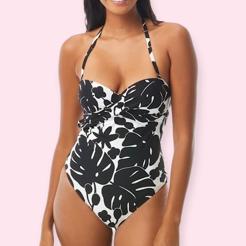 Kate Spade Monstera Grove Underwire Bandeau One Piece